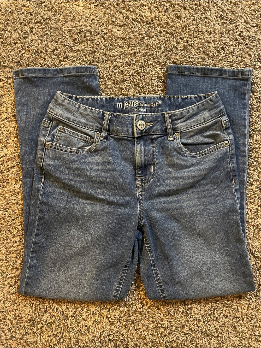 Maurices Classic Blue Mid Rise Straight Leg Jeans
